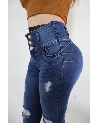 Jeans Con Faja Incluida Colombiano Strech Pantalon Con Faja